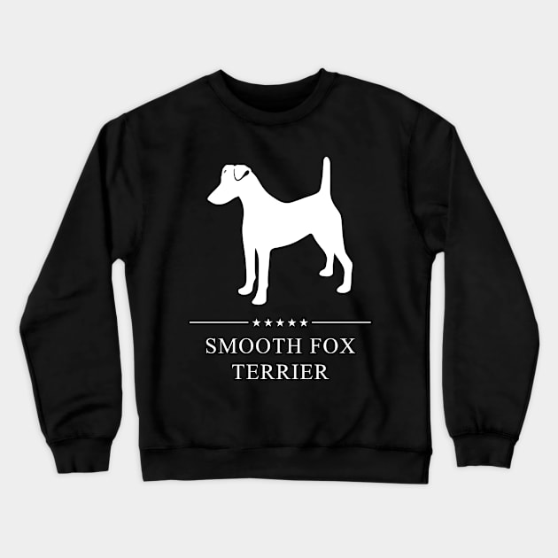 Smooth Fox Terrier Dog White Silhouette Crewneck Sweatshirt by millersye